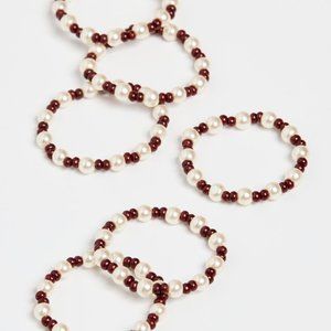 Roxanne Assoulin Tweedy Pearl Beaded Rings Set